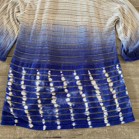 Chico’s Travelers Women’s Open Front Sweater Size 0 Hombre Stretchy 3/4 Sleeve - Picture 10 of 12